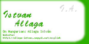 istvan allaga business card